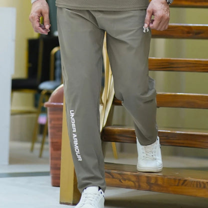 Men's Premium Slim-Fit Performance Track Pants | Olive | Dry-Fit Fabric