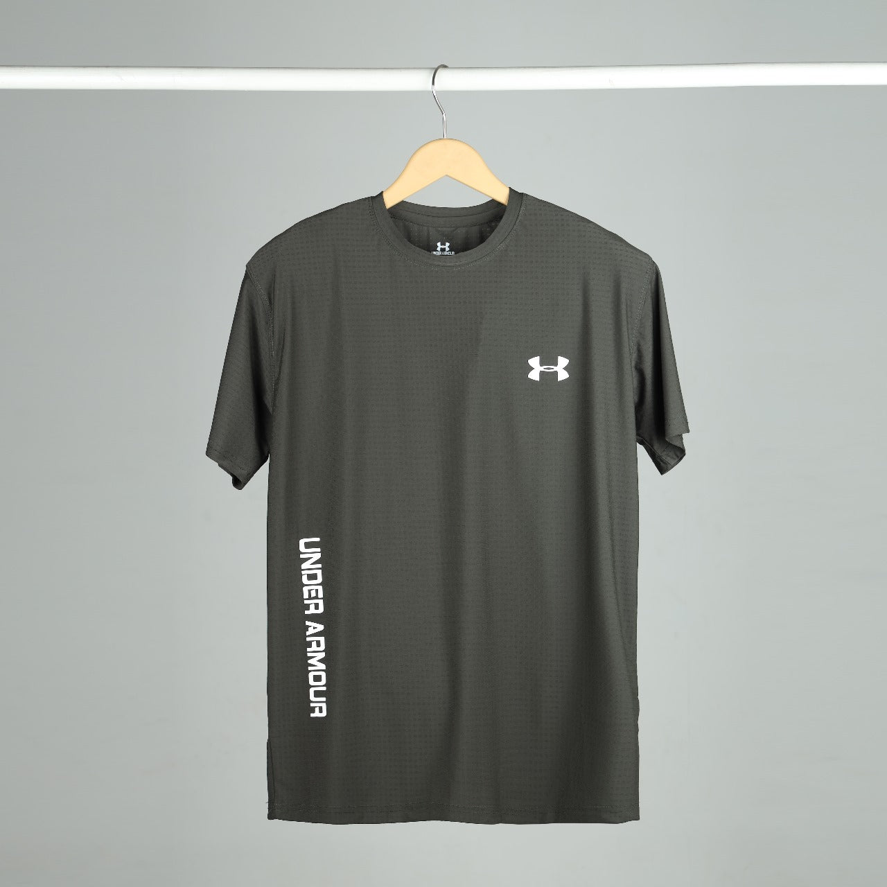 Men's Athletic Performance T-Shirt – Olive Charcoal | Slim Fit Activewear Tee
