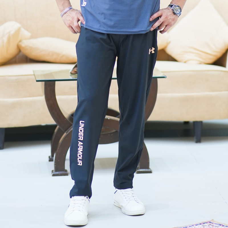 Men's Premium Slim-Fit Performance Trouser | Black | Tapered Jogger | Dry-Fit Fabric