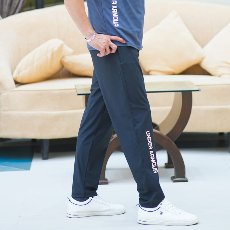 Men's Premium Slim-Fit Performance Trouser | Black | Tapered Jogger | Dry-Fit Fabric