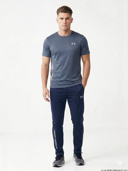 Men's Athletic Performance T-Shirt – Steel Blue | Lightweight Training Activewear
