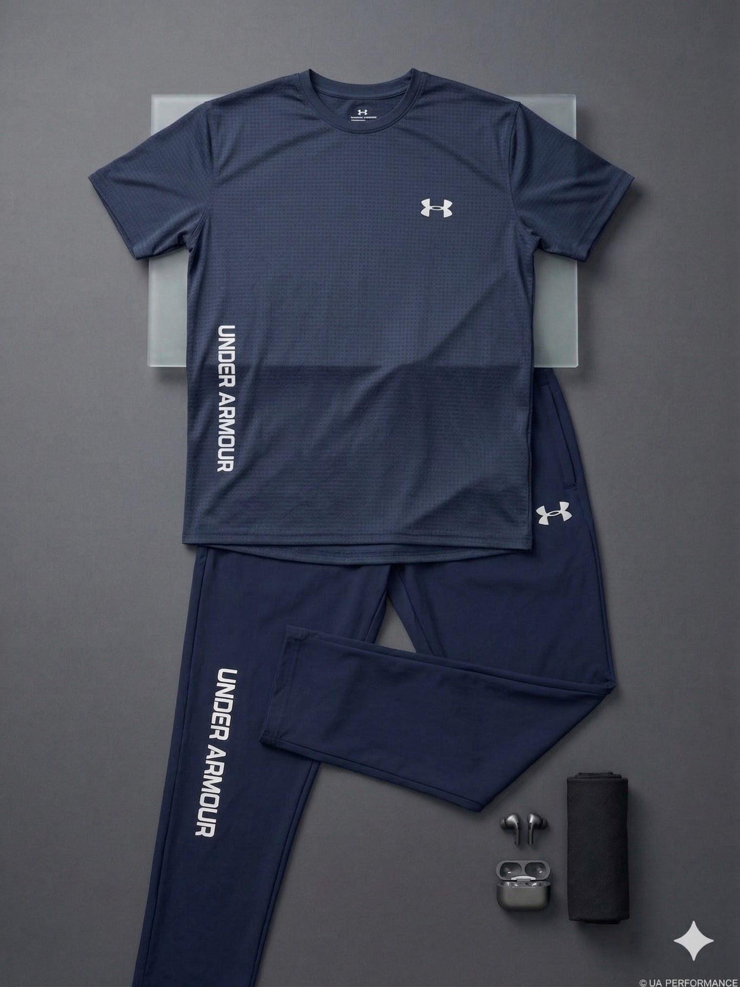 Men's Athletic Performance T-Shirt – Steel Blue | Lightweight Training Activewear