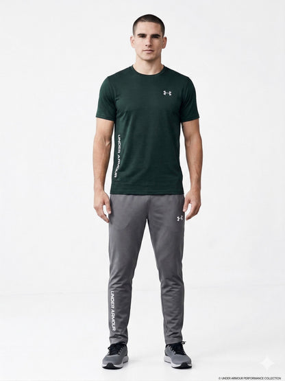 Men's Athletic Performance T-Shirt – Dark Green | Moisture-Wicking Activewear