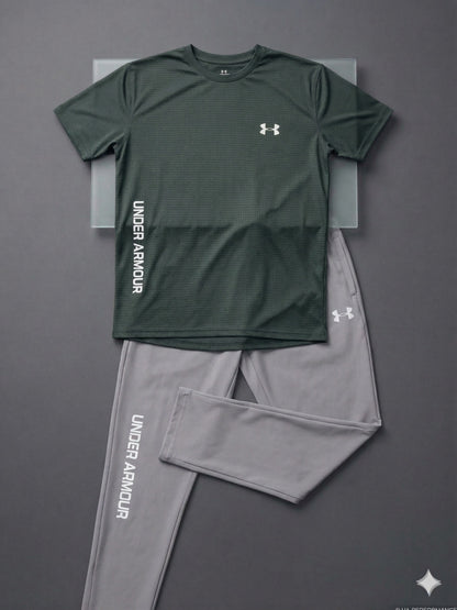 Men's Athletic Performance T-Shirt – Dark Green | Moisture-Wicking Activewear
